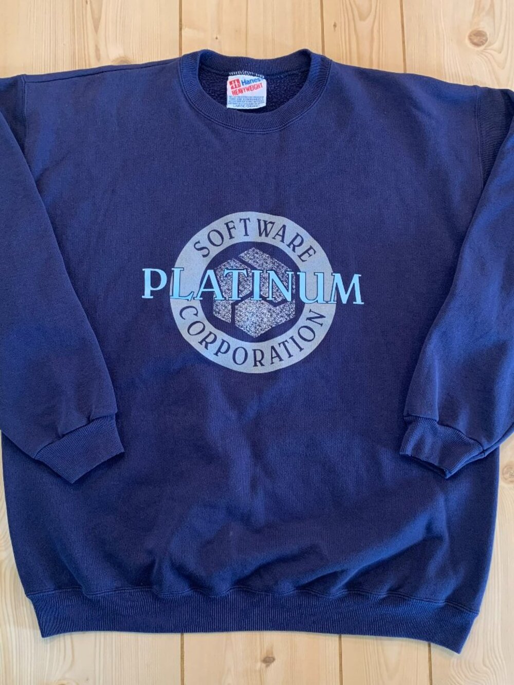 Vintage 90s Platinum Software Company Epicor Business Software Sweatshirt L